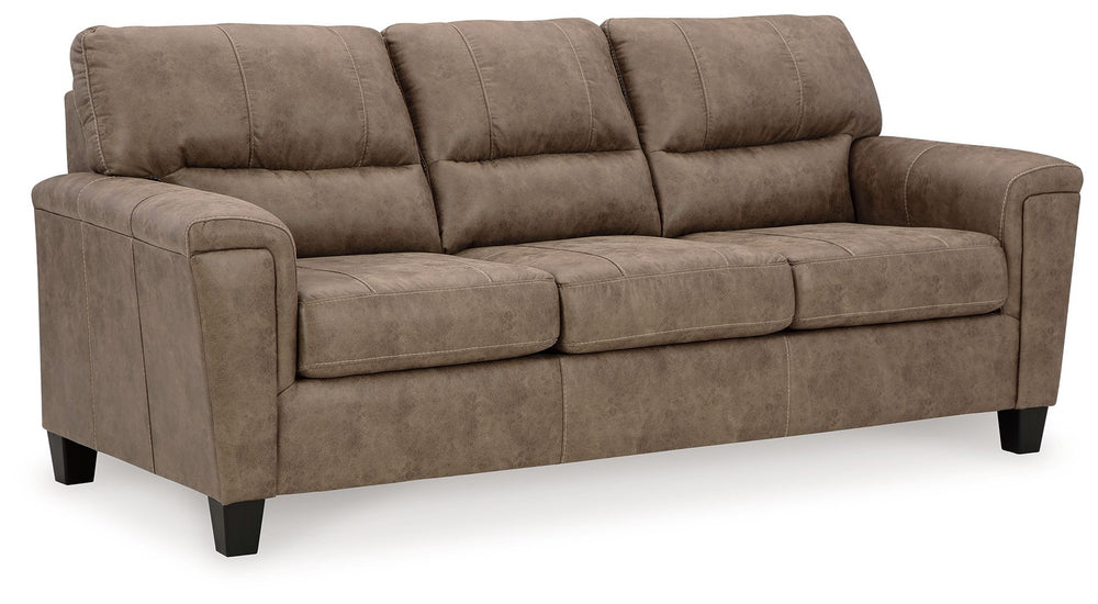 Navi - 3 piezas - Sofá, sillón de dos plazas, sillón reclinable mecedora - Fossil