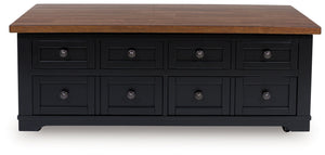 Wildenauer - Mesa de centro elevable - Marrón / Negro