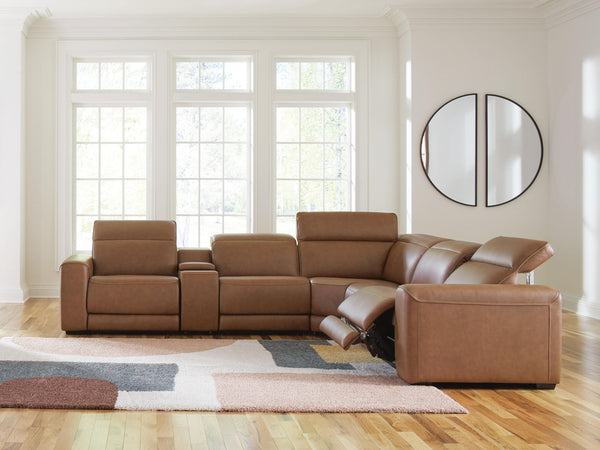 Magic Man - Reclining Sectional #6pc.powerrecliningsectionalwithconsolewithmanualheadrest