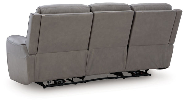 5Z-Comfort - Relaxation - Power Reclining Sofa With Adj Headrest #gray