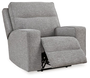 Biscoe - Power Recliner /Adj Headrest - Pewter