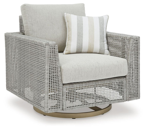 Seton Creek - Sillón Giratorio con Cojín - Gris