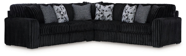 Midnight-Madness - Sectional Set #4pc.-3-piecesectional,ottoman
