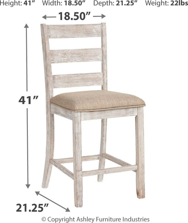 Skempton - Rectangular Counter Table With Storage Set #3pc.table,2barstools