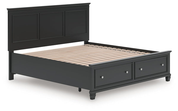 Lanolee - Panel Bed #king #2drawers