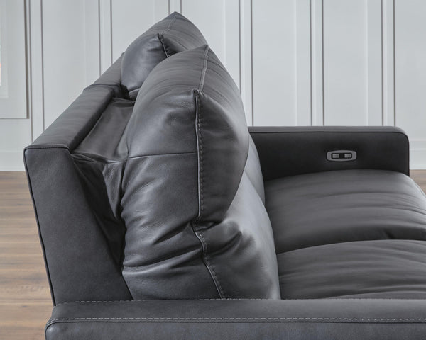ModZ - Power Reclining Sectional #blue #6pc.powerrecliningsectionalwith2armlesschairsandaudioconsole