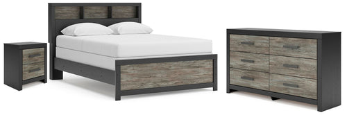 Broachmyn - Bookcase Bedroom Set #3pc.bed,dresser,nightstand