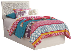 Paxberry - Cabecero de panel doble con estructura de cama atornillada - Lavado blanco