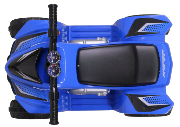 Hyper - Kids ATV 6V Ride On - 2MPH Max Speed - Foot Accelerator - 40 min Run Time - Rugged Wheels - UL Approved & Certified - Blue