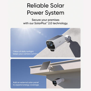 eufy - eufyCam S3 Pro, 2-Outdoor Wireless 4K Solar Powered Security Cameras with HomeBase 3 - White