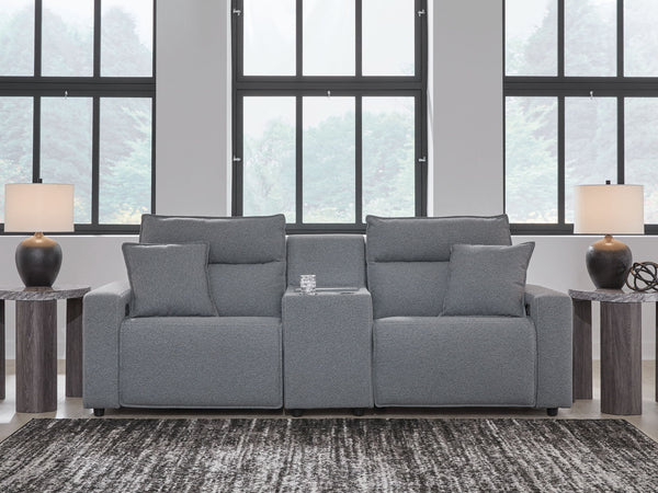 Modmax II - 3 Piece Reclining Sectional #darkgray #3pc.powerrecliningsectionalwithconsole