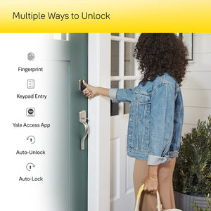 Yale - Assure Lock 2 - Smart Lock Wi-Fi Deadbolt with Touchscreen Keypad | Fingerprint Access - Satin Nickel