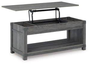 Freedan - Mesa de centro elevable - Marrón grisáceo