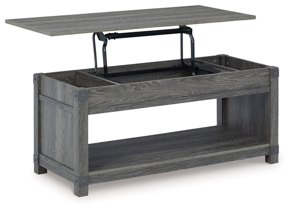 Freedan - Mesa de centro elevable - Marrón grisáceo