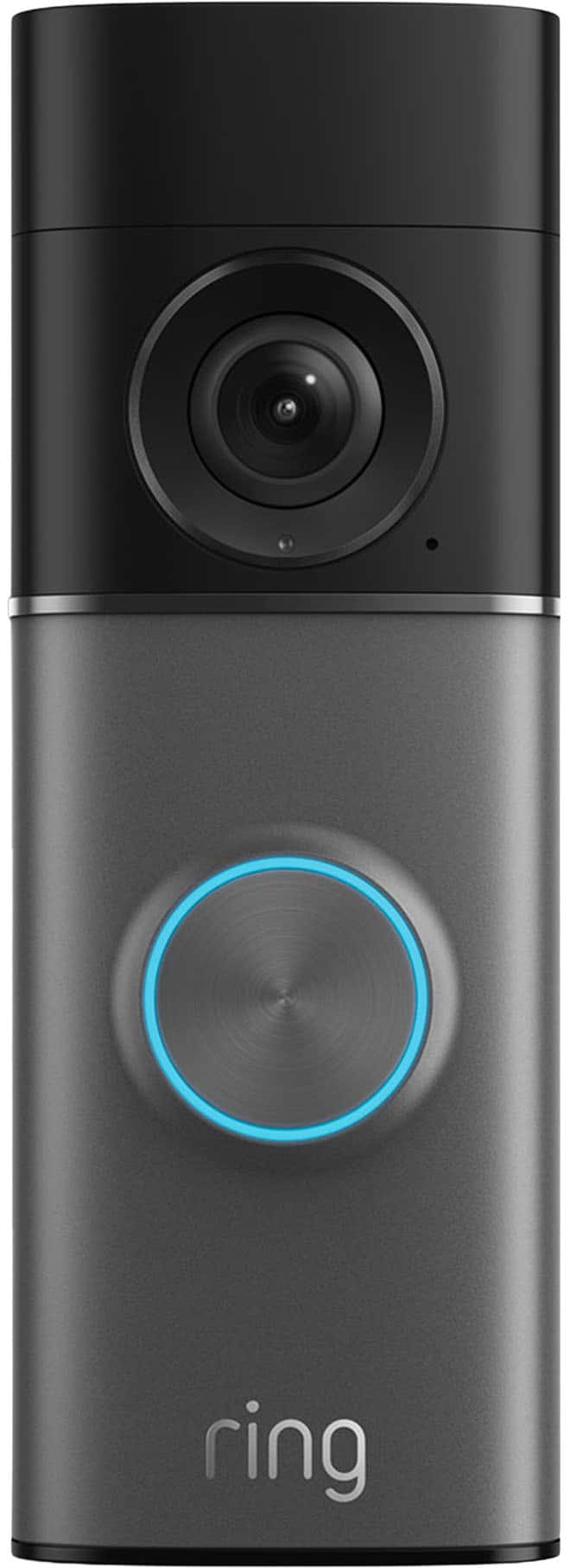 Ring - Wired Doorbell Pro (3rd Gen) — Retinal 4K for ultra-clear video, 10x Zoom, Night Vision for color in near dark - Deep Silver