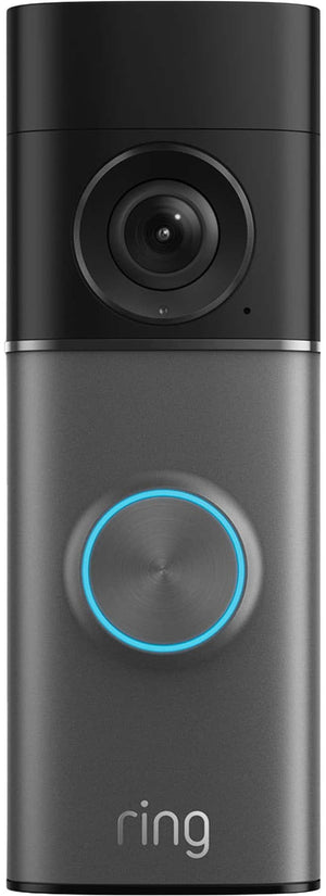 Ring - Wired Doorbell Pro (3rd Gen) — Retinal 4K for ultra-clear video, 10x Zoom, Night Vision for color in near dark - Deep Silver