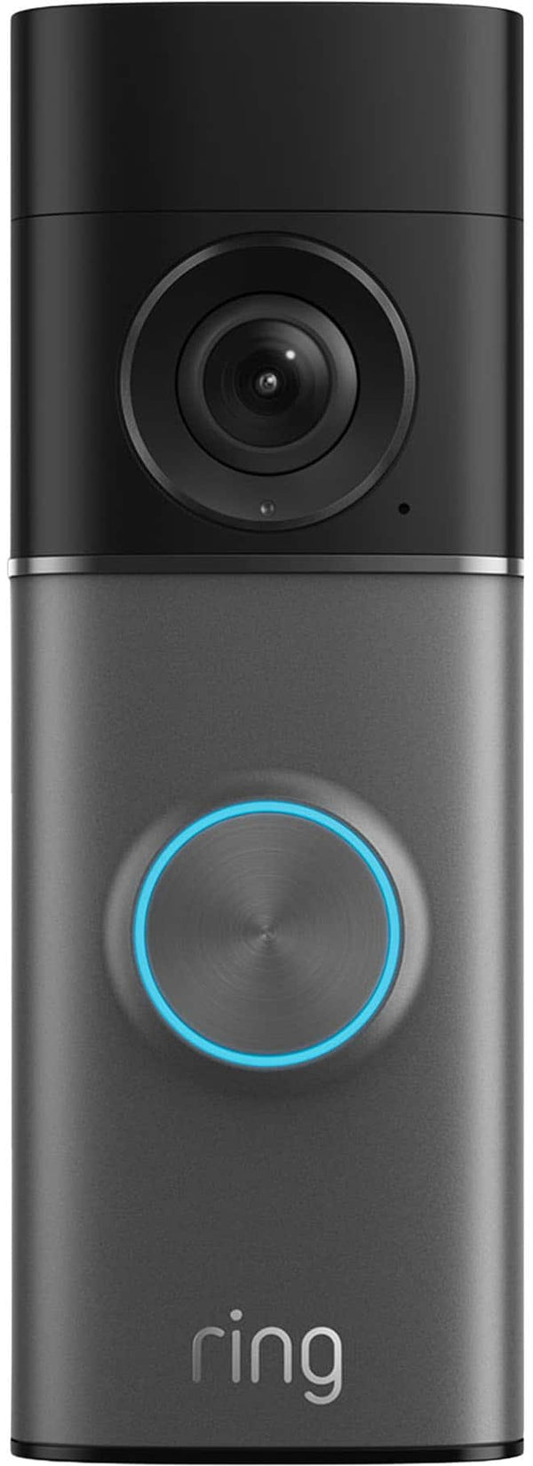 Ring - Wired Doorbell Pro (3rd Gen) — Retinal 4K for ultra-clear video, 10x Zoom, Night Vision for color in near dark - Deep Silver