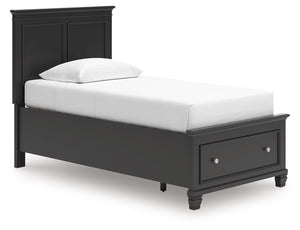 Lanolee - Panel Bed #twin #1drawer
