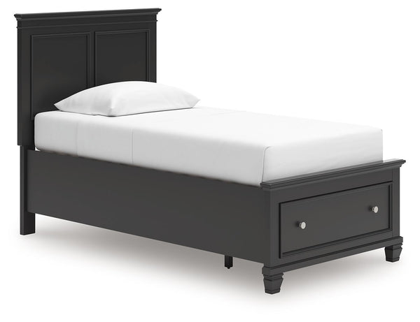 Lanolee - Panel Bed #twin #1drawer