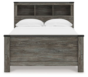 Frandern - Bookcase Panel Bed #none