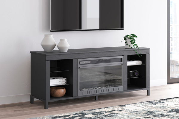 Cayberry - Mueble de TV con chimenea - Negro