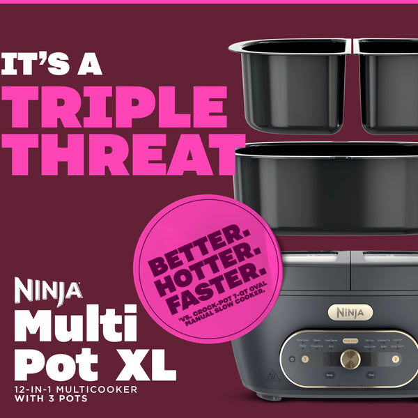 Ninja - MultiPot XL 12-in-1 DualZone Multicooker - Cyberspace