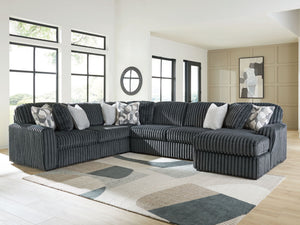 Midnight-Madness - Sectional - Gunmetal #4pc.rightarmfacingcornerchaisesectional