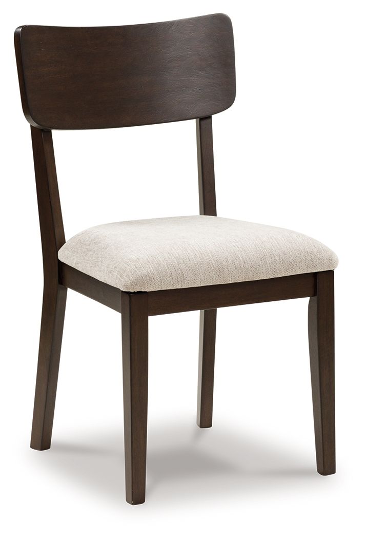 Mallenette - Silla lateral tapizada para comedor (juego de 2) - Merlot