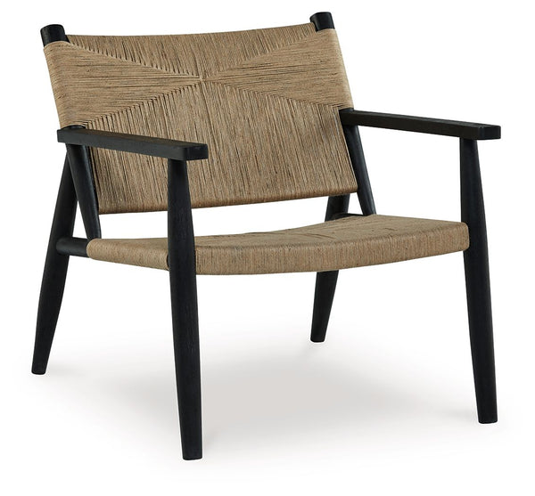 Halfmore - Sillón decorativo - Negro / Natural