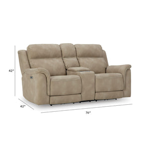 Next-Gen Durapella - Reclining Power Loveseat With Console #beige