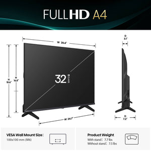 Hisense - 32" Class A4 Series LED Full HD 1080P Smart Fire TV (2025)