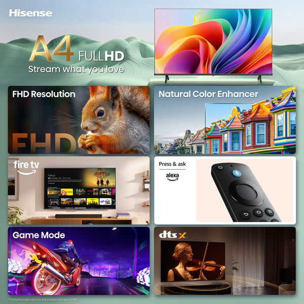Hisense - 32" Class A4 Series LED Full HD 1080P Smart Fire TV (2025)