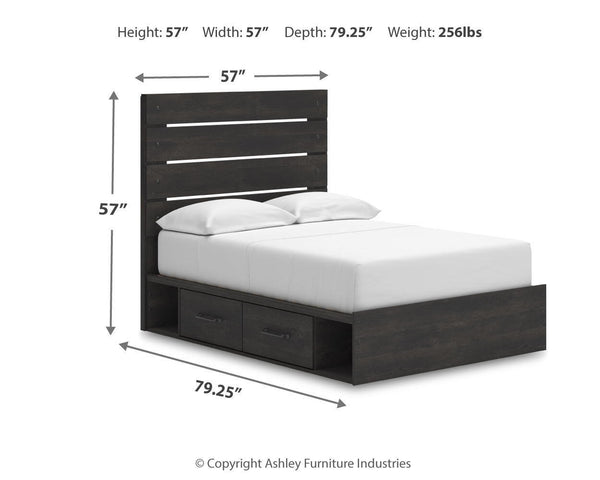 Hollivern - Panel Bed With Storage #full