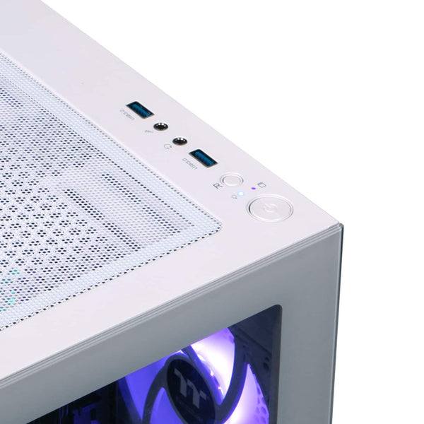 Thermaltake - LCGS Vista R66 Gaming Desktop AMD Ryzen 5 5600 2024, 16GB RGB Memory, AMD Radeon RX 6600, 1TB NVMe M.2, Wifi - White