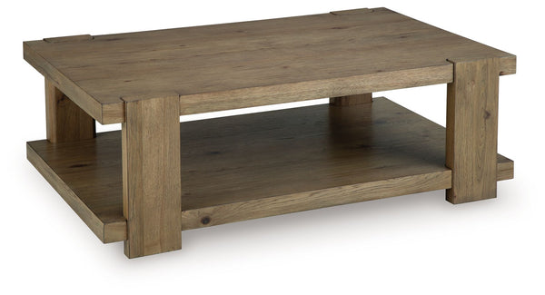 Flangren - Mesa de cóctel rectangular - Marrón claro