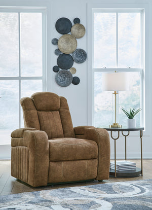 Wolfridge - Power Recliner/Adj Headrest - Brindle