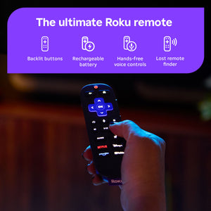 Roku - Ultra | 4K/HDR10+/Dolby Vision & Atmos Streaming Device with Rechargeable Backlit Voice Remote Pro - Free & Live TV - Black