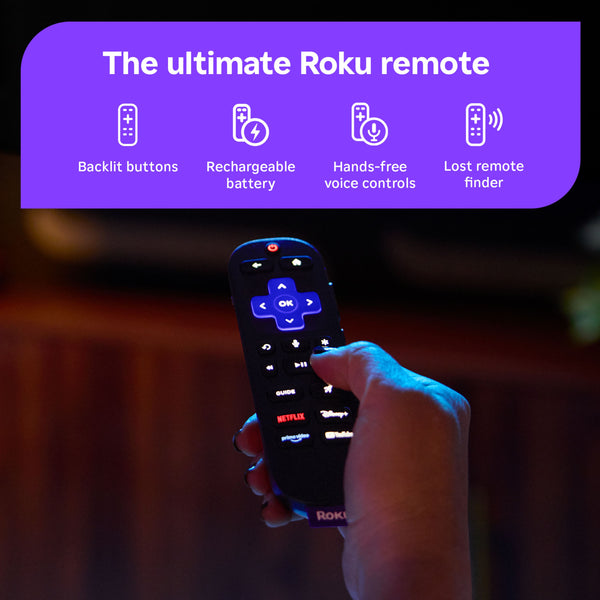 Roku - Ultra | 4K/HDR10+/Dolby Vision & Atmos Streaming Device with Rechargeable Backlit Voice Remote Pro - Free & Live TV - Black