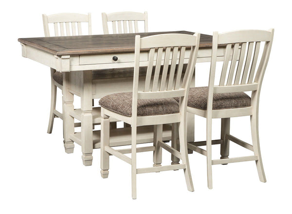 Bolanburg - Rectangular Counter Table Set #5pc.table,4barstools