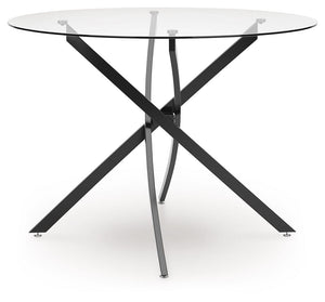 Pharwynn - Juego de comedor de 5 piezas - Mesa y 4 sillas laterales - Negro