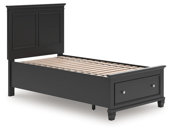 Lanolee - Panel Bed #twin #1drawer
