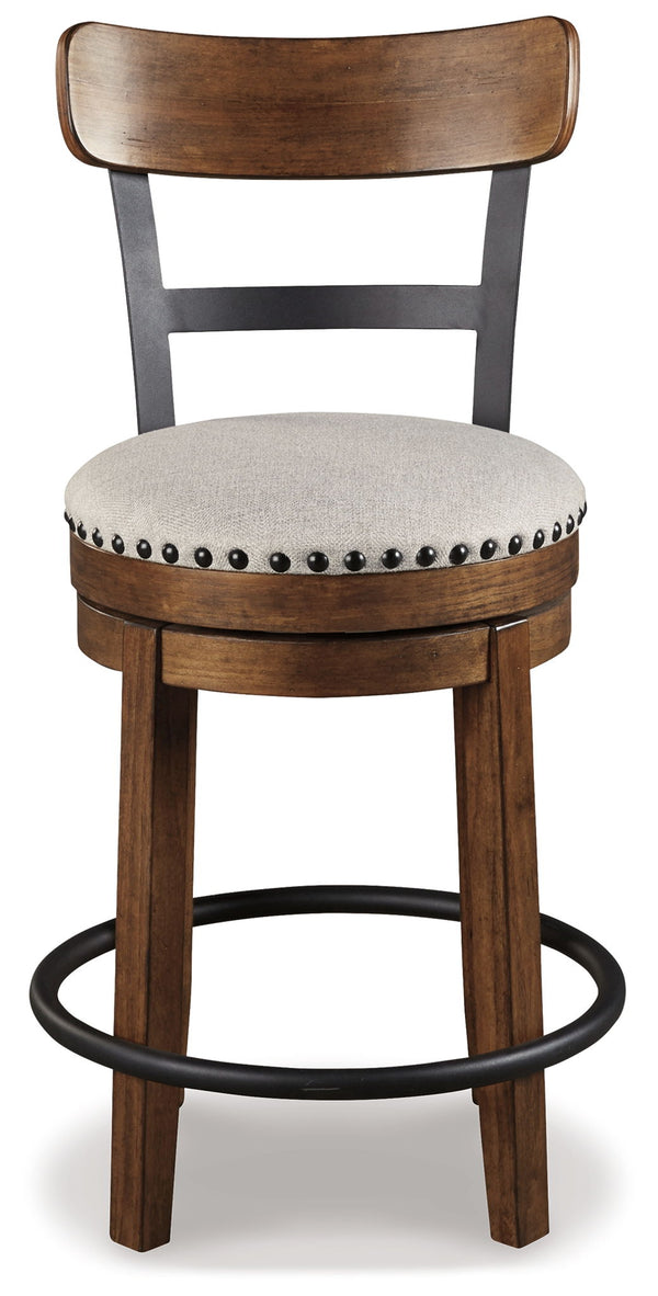 Valebeck - Full Back Swivel Stool #darkbrown