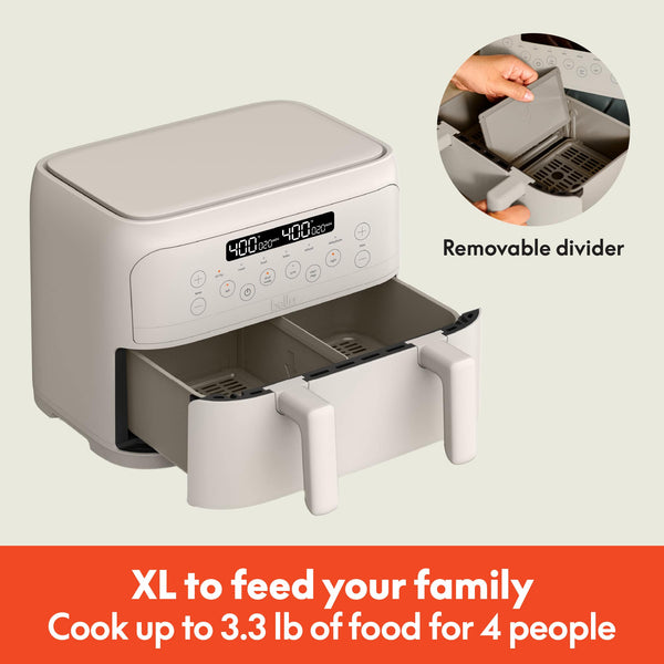 Bella - 4-qt. TriZone Air Fryer - Oatmilk