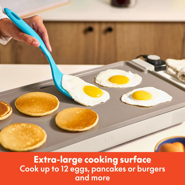 Bella - 10" x 20" Ceramic Electric Griddle - Oatmilk