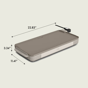 Bella - 10" x 20" Ceramic Electric Griddle - Oatmilk
