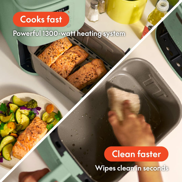 Bella - Fits-anywhere Kitchenware: 4-qt. Slim Air Fryer - Seaglass