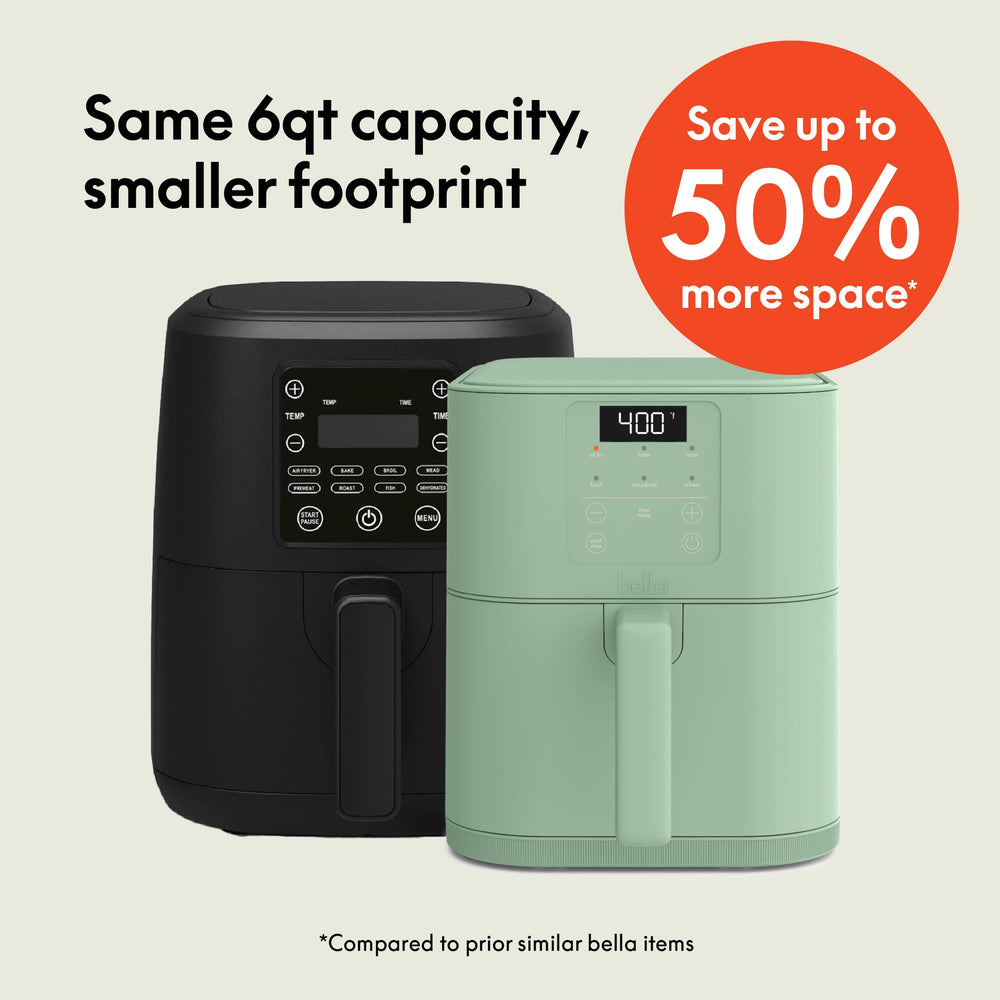 Bella - Fits-anywhere Kitchenware: 6-qt. Slim Air Fryer - Seaglass