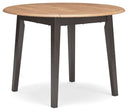Gesthaven - Round Dining Room Drop Leaf Table #darkbrown