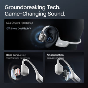 Shokz - OpenRun Pro 2 Wireless Bone Conduction Open-Ear Bluetooth Sports Headphones - Silver