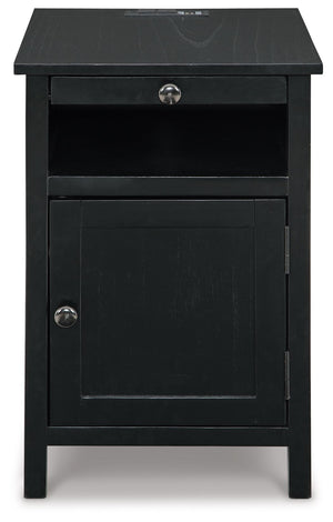 Treytown - Chair Side End Table #black